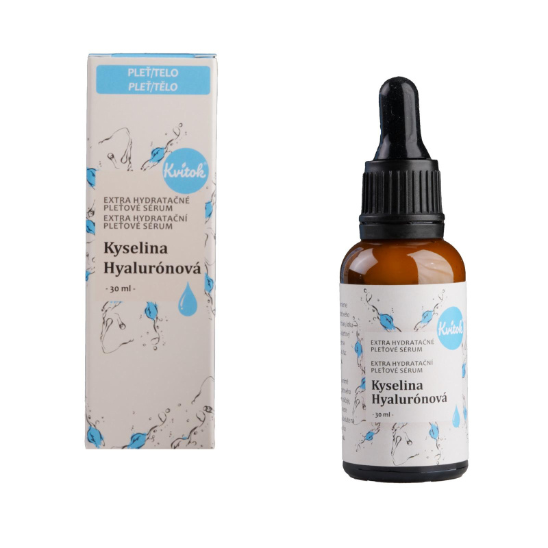 Kvitok Hydratační pleťové sérum Kyselina hyaluronová, 30 ml