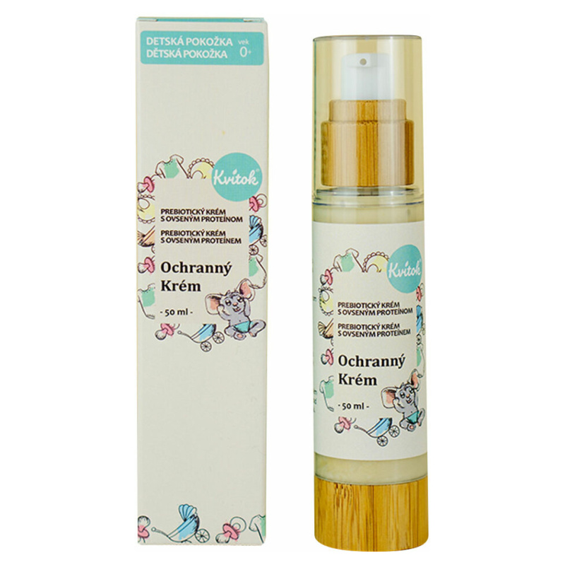 Kvitok Dětský prebiotický ochranný krém celotělový s ovesným proteinem, 50 ml
