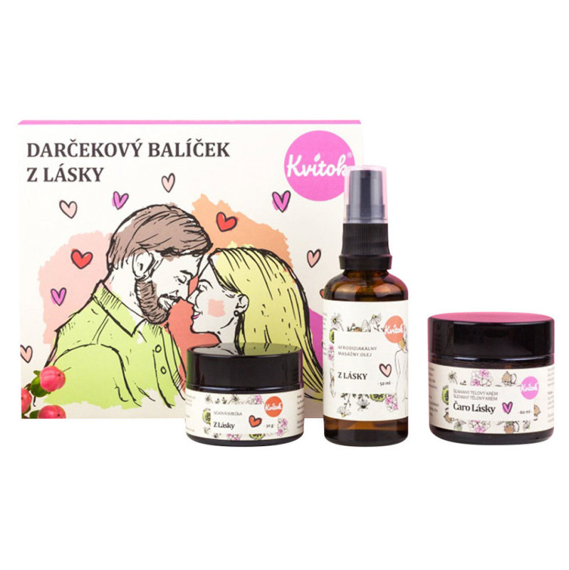 Kvitok Afrodiziakální dárkový balíček Z lásky - sada pro láskyplné okamžiky