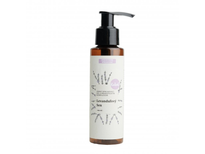 Kvitok Jemný sprchový gel s prebiotickým komplexem Levandulový sen, 100 ml