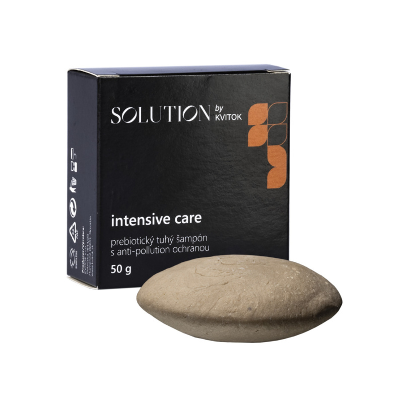 Kvitok Solution Prebiotický tuhý šampon s anti-pollution ochranou Intensive Care, 50 g