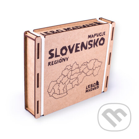 Mapucle Slovensko regióny (drevená krabica) - puzzle z kategorie Mapy Evropy