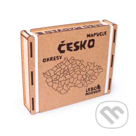 Mapucle Česko okresy (drevená krabička) - puzzle z kategorie Mapy Evropy
