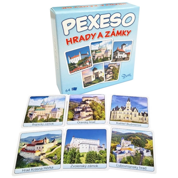 pexeso hrady a zámky v krabičce