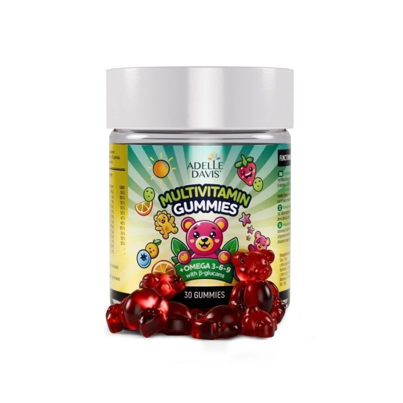 Adelle Davis Multivitamin gummies + Omega 3 a Betaglukan 30 ks