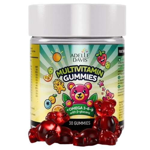 Adelle Davis Multivitamin gummies + Omega 3 a Betaglukan 30 ks