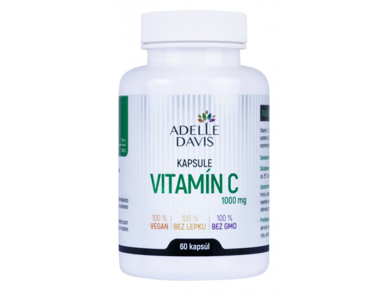 Adelle Davis Adelle Davis, Vitamín C 1000 mg, 60 kapslí