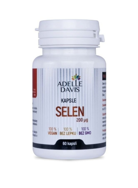 Adelle Davis Adelle Davis, Selen 200 μg, 60 kapslí