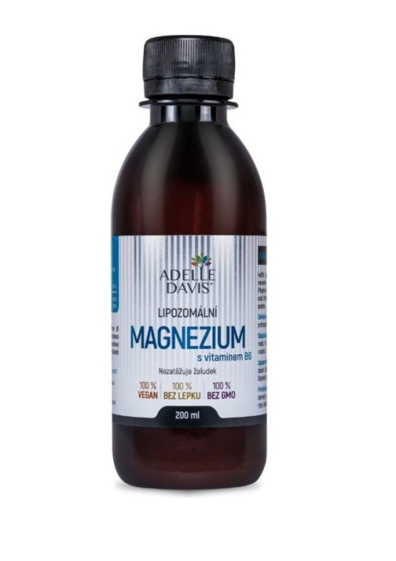 Adelle Davis Lipozomální Magnézium s vitamínem B6, 200 ml