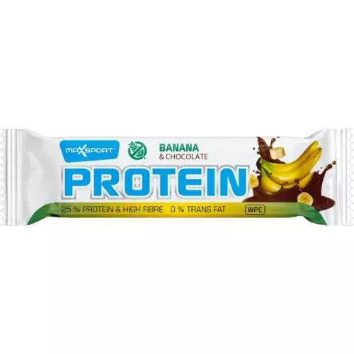 MaxSport Protein Bar 50 g - banán/čokoláda