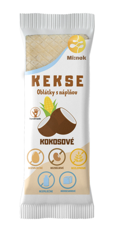 KEKSE Oplatky s kokosovou náplní, 1ks