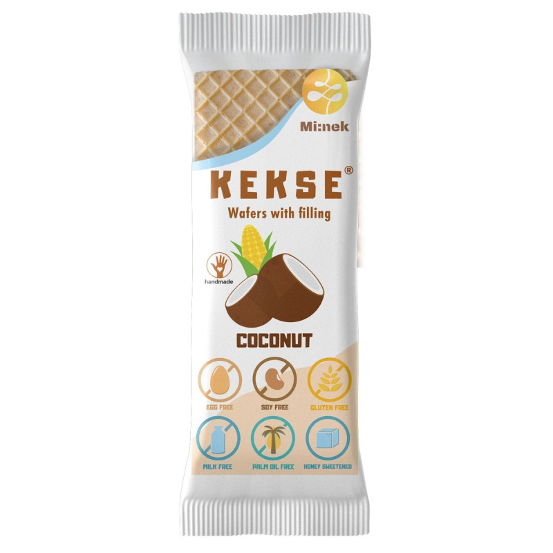 KEKSE Oplatky s kokosovou náplní, 1ks