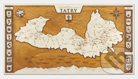 Drevená mapa Tatier