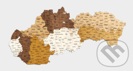 Drevená mapa Slovenska (70 x 35 (kraje))