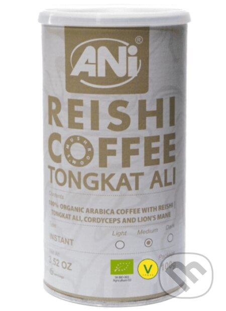Tongkat ali Reishi BIO instantná káva plechovka
