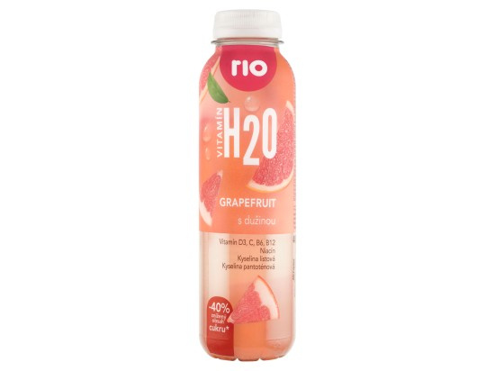 Rio H2O - pramenita voda s ovocnou dužinou - grapefruit, 400 ml
