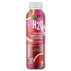 Rio H2O - pramenita voda s ovocnou dužinou - červený pomeranč a ibišek, 400 ml