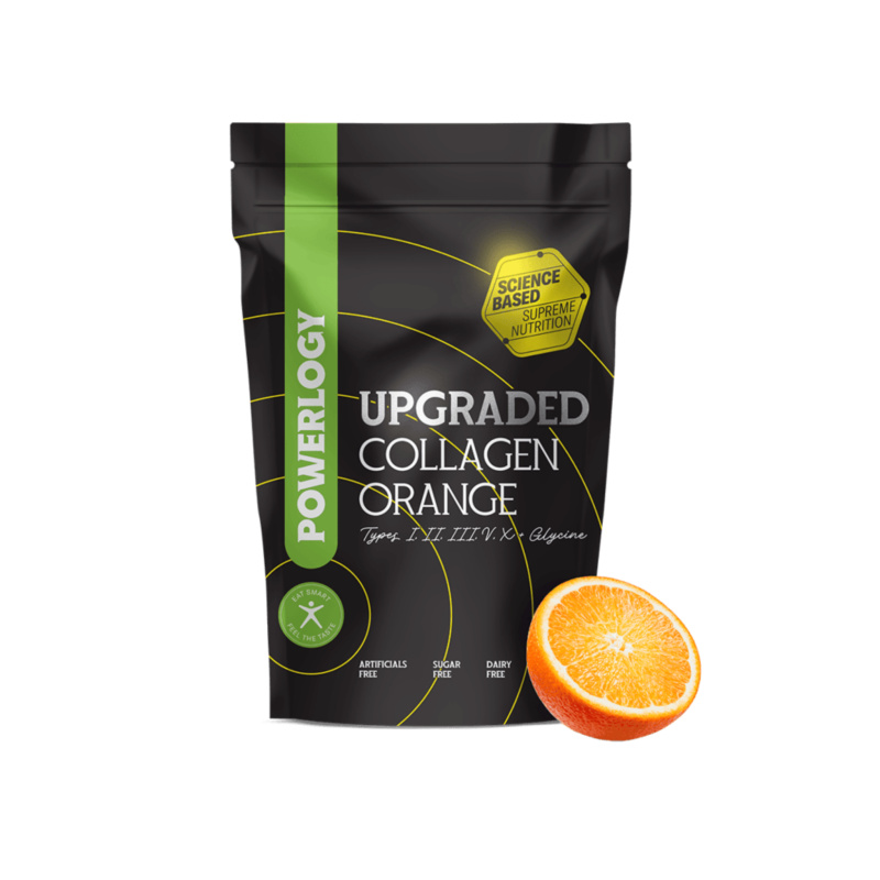Powerlogy Upgraded Collagen Complex 300 g Pomeranč