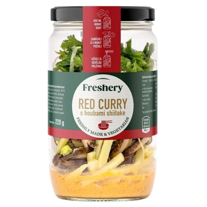 Freshery Red curry s houbami shiitake (směs na přípravu polévky)