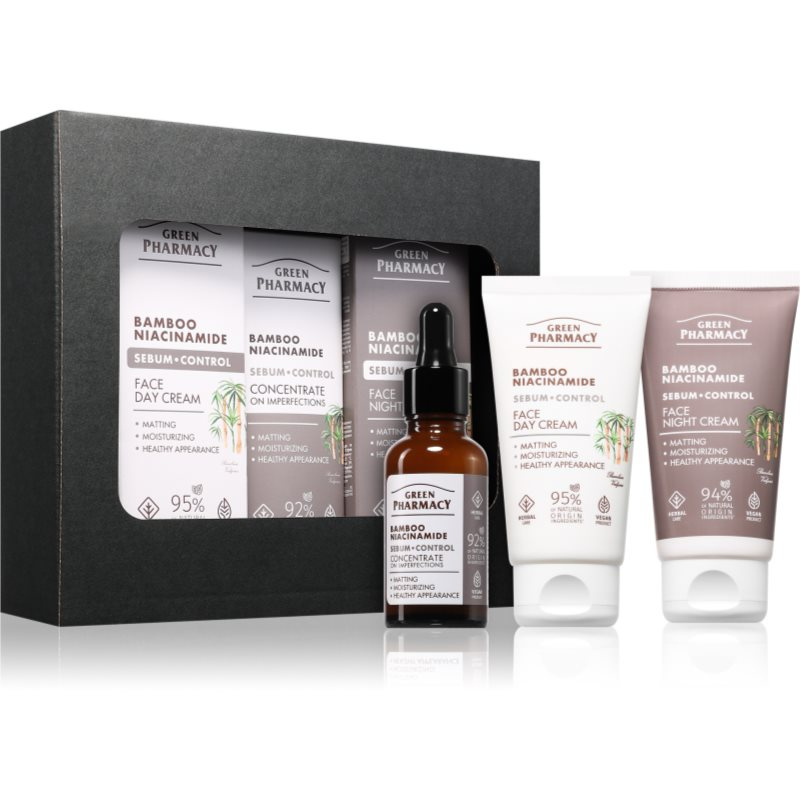 Green Pharmacy Bamboo & Niacinamide Set dárková sada pro dokonalou pleť