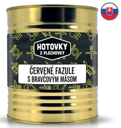 HOTOVKY Z PLECHOVKY Červené fazole s  vepřovým masem Varianta: 800 g