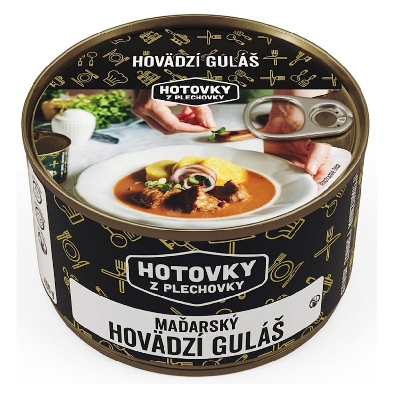 HOTOVKY Z PLECHOVKY Hovězí guláš Varianta: 800 g