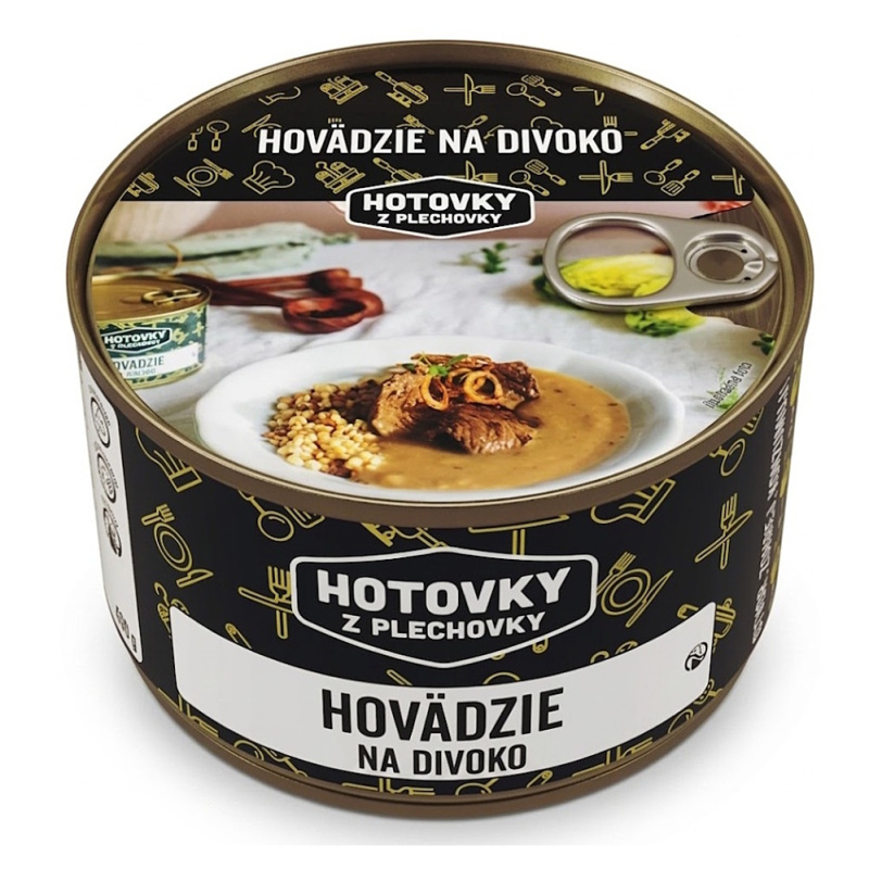 HOTOVKY Z PLECHOVKY Hovězí na divoko Varianta: 800 g