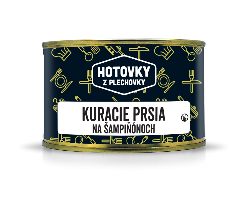 HOTOVKY Z PLECHOVKY Kuřecí prsa na žampionech Varianta: 400 g