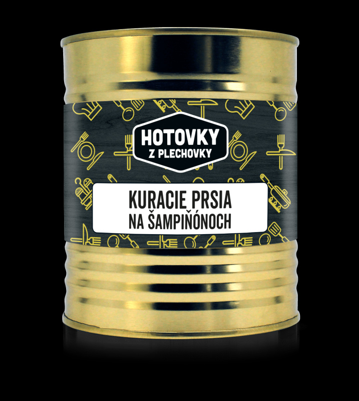 HOTOVKY Z PLECHOVKY Kuřecí prsa na žampionech Varianta: 800 g