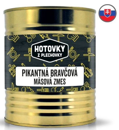 HOTOVKY Z PLECHOVKY Pikantní vepřová masová směs Varianta: 800 g