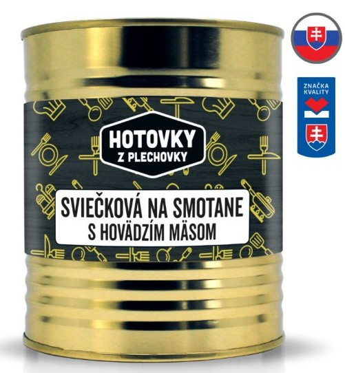 HOTOVKY Z PLECHOVKY Svíčková na smetaně s hovězím masem Varianta: 800 g
