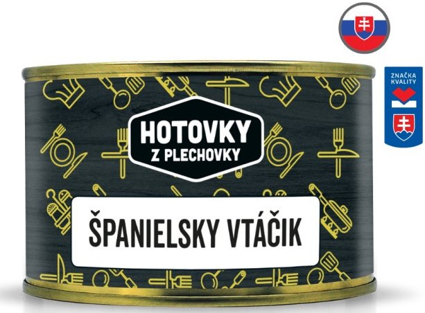 HOTOVKY Z PLECHOVKY Španělský ptáček Varianta: 400 g