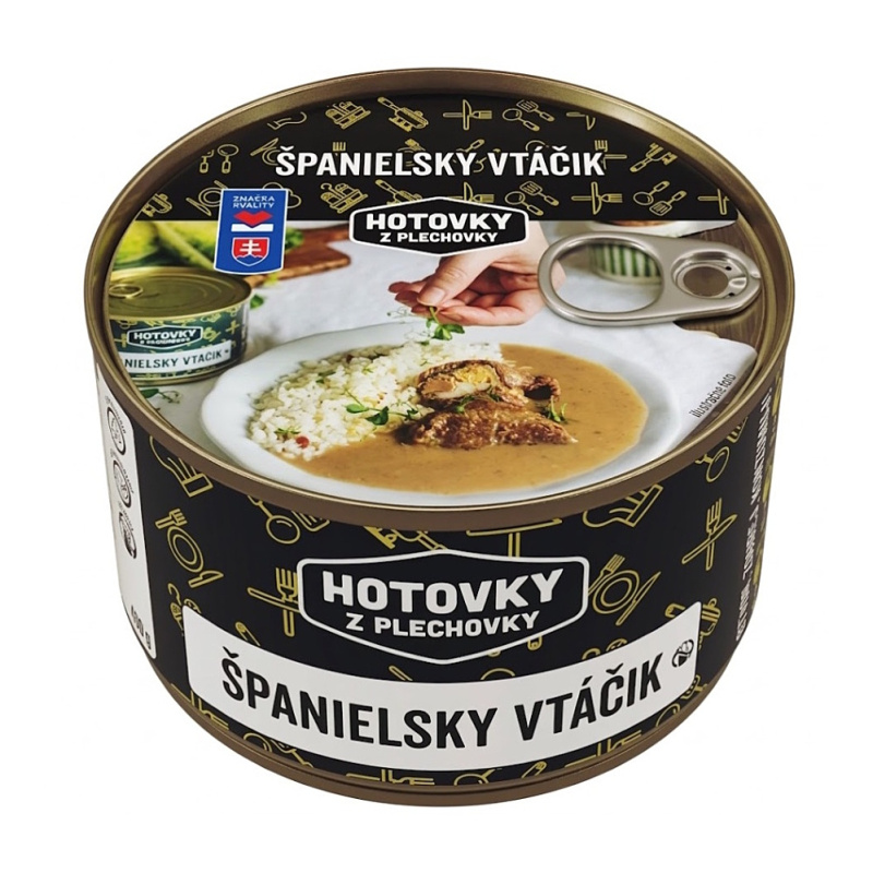 HOTOVKY Z PLECHOVKY Španělský ptáček Varianta: 800 g