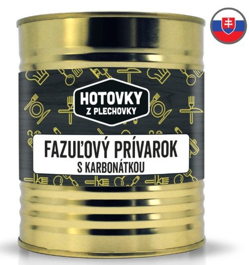 HOTOVKY Z PLECHOVKY Fazolový přívarek s karbanátkem Varianta: 800 g