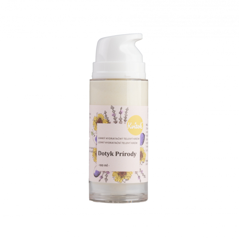 Kvitok Hydratační tělový krém Dotek přírody, 100 ml