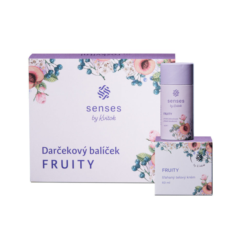 Kvitok Senses Dárková sada Fruity šlehané máslo a tuhý deodorant