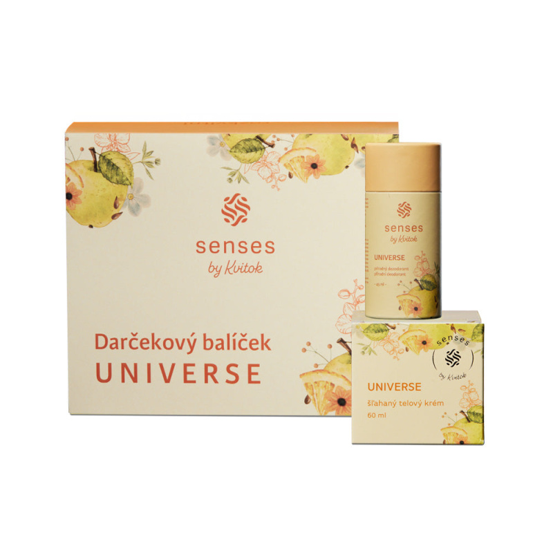 Kvitok Senses Dárková sada Universe šlehané máslo a tuhý deodorant