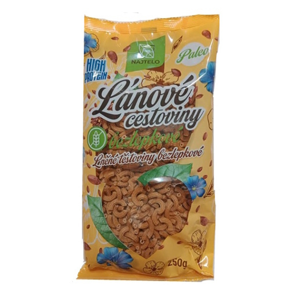 NAJTELO Lněné těstoviny paleo kolínka bez lepku 250 g