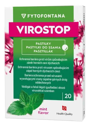 VIROSTOP Pastilky máta 20 kusů
