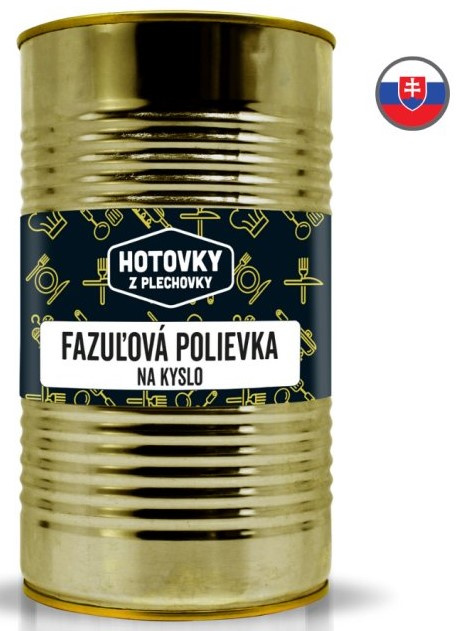 HOTOVKY Z PLECHOVKY Fazolová polévka na kyselo Varianta: 1200 ml