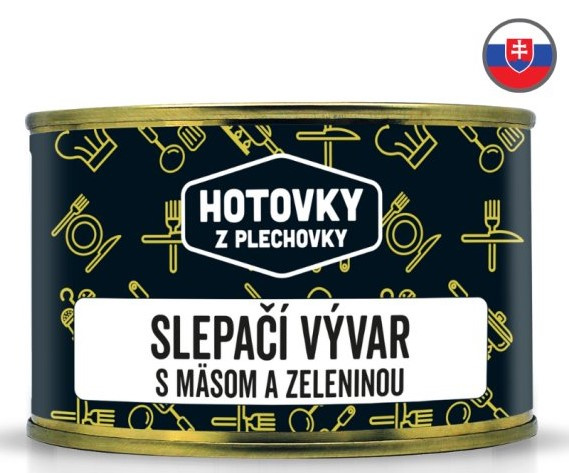 HOTOVKY Z PLECHOVKY Slepičí vývar s masem a zeleninou Varianta: 400 ml