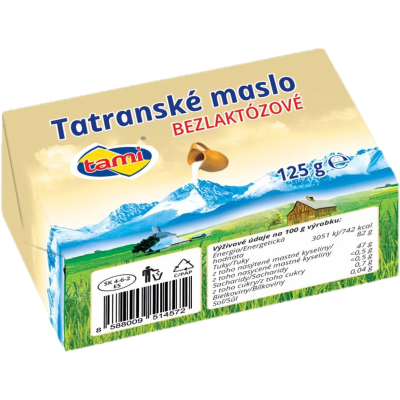 Tami Tatranské máslo bezlaktózové
