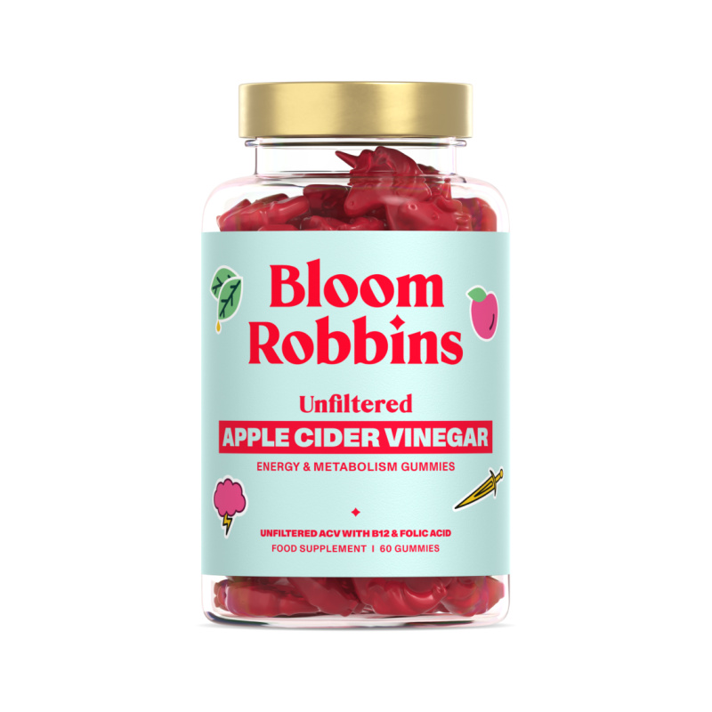 Bloom Robbins Vitamíny na trávení Unfiltered Apple Cider Vinegar 60 ks