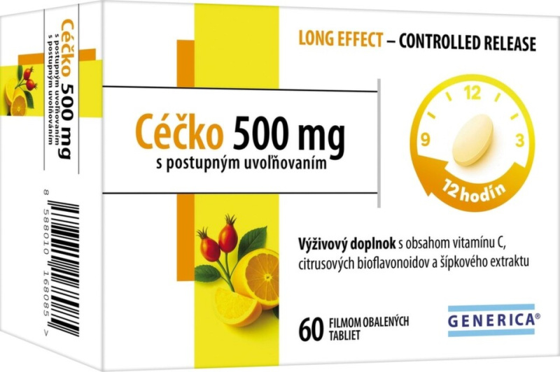Céčko 500mg s postup.uvolňováním tbl.60 Generica