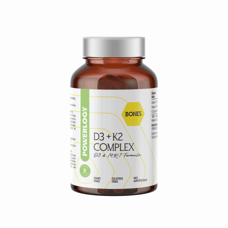 Powerlogy D3+K2 Complex 60 kapslí