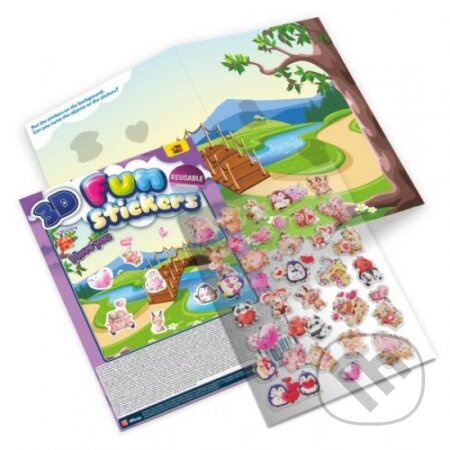 Trblietave 3D nalepky - Zalubene zvierat