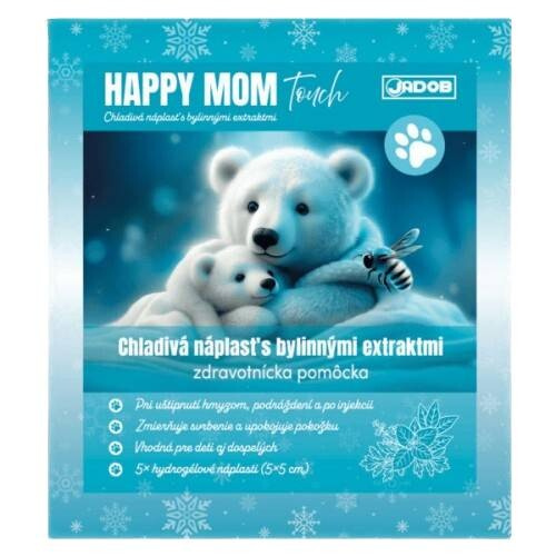HAPPY MOM Touch chladivá náplast s bylinnými extrakty 5 x 5 cm 5 kusů