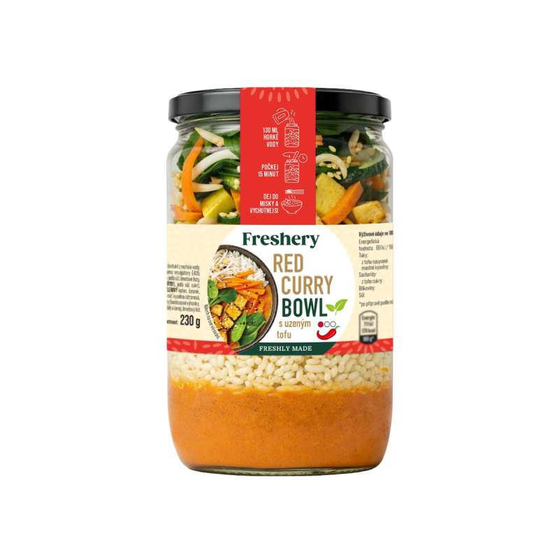 Freshery Red curry bowl s uzeným tofu
