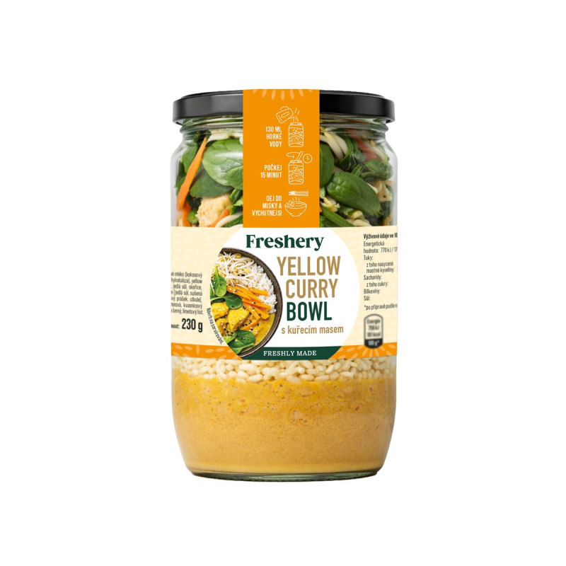 Freshery Yellow curry bowl s kuřecím masem