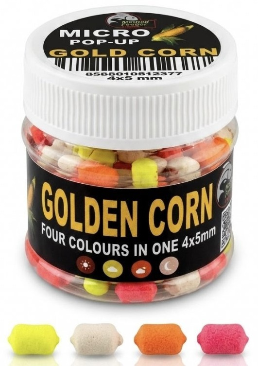 Method feeder fans micro dumbell method feeder fans 4x5 mm 50 ml - golden corn